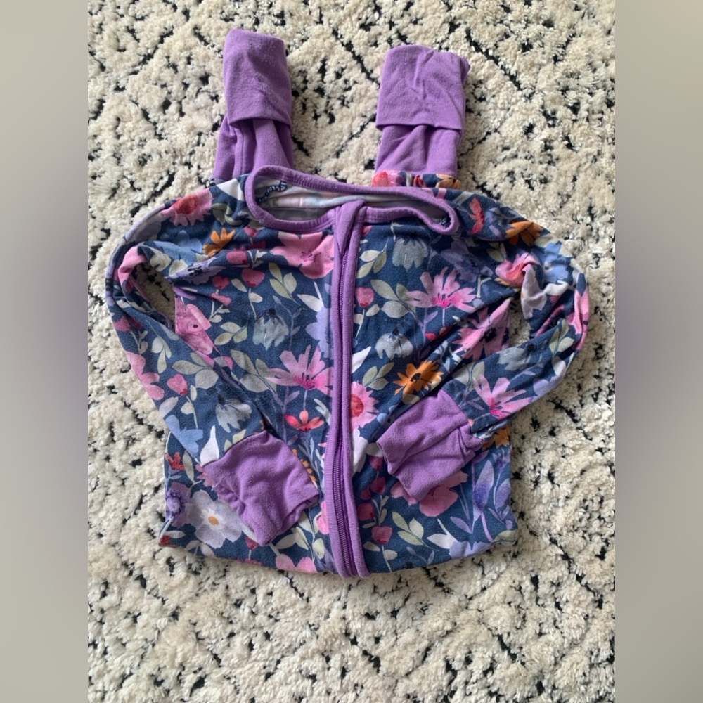 Little Sleepies Purple Floral Kids Pajamas